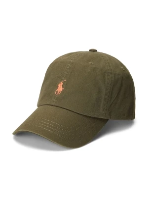 Polo Ralph Lauren czapka z daszkiem bawełniana kolor pomarańczowy gładka 710667709
