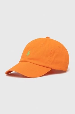 Polo Ralph Lauren czapka z daszkiem bawełniana kolor pomarańczowy 710667709