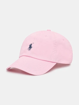 Polo Ralph Lauren czapka z daszkiem bawełniana kolor różowy gładka 211912843