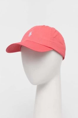 Polo Ralph Lauren czapka z daszkiem bawełniana kolor różowy 710667709