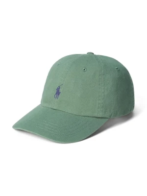Polo Ralph Lauren czapka z daszkiem bawełniana kolor zielony gładka 211912843