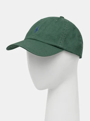 Polo Ralph Lauren czapka z daszkiem bawełniana kolor zielony gładka 211912843