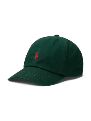 Polo Ralph Lauren czapka z daszkiem bawełniana kolor zielony gładka 211912843