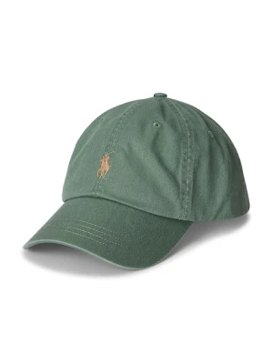 Polo Ralph Lauren czapka z daszkiem bawełniana kolor zielony gładka 710667709