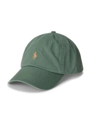 Polo Ralph Lauren czapka z daszkiem bawełniana kolor zielony gładka 710667709
