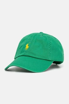 Polo Ralph Lauren czapka z daszkiem bawełniana kolor zielony z aplikacją 710667709