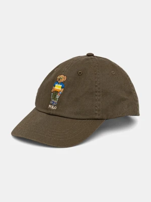 Polo Ralph Lauren czapka z daszkiem bawełniana kolor zielony z aplikacją 710966835
