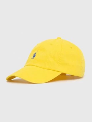 Polo Ralph Lauren czapka z daszkiem bawełniana kolor żółty 710667709