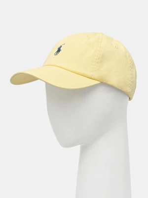 Polo Ralph Lauren czapka z daszkiem bawełniana kolor żółty gładka 211912843
