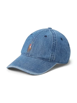Polo Ralph Lauren czapka z daszkiem bawełniana niebieski
