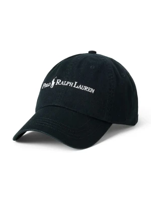Polo Ralph Lauren czapka z daszkiem bawełniana Sport Cap kolor czarny gładka 710958055