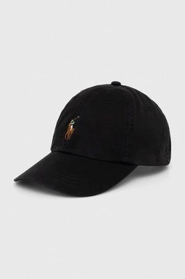 Polo Ralph Lauren czapka z daszkiem kolor czarny gładka