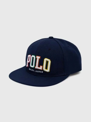 Polo Ralph Lauren czapka z daszkiem kolor granatowy z aplikacją