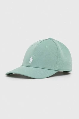 Polo Ralph Lauren czapka z daszkiem kolor zielony gładka