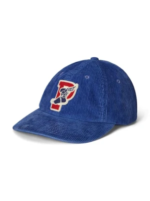 Polo Ralph Lauren czapka z daszkiem sztruksowa Cap kolor niebieski z aplikacją 710963786