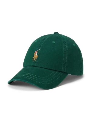 Polo Ralph Lauren czapka z daszkiem z bawełną zielony