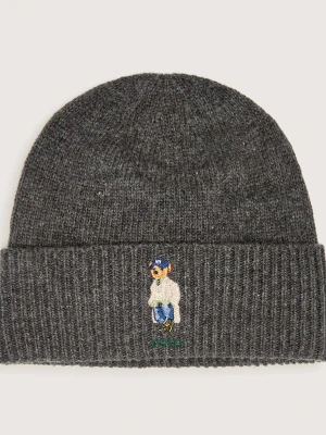 POLO RALPH LAUREN Czapka | z dodatkiem wełny grafitowy