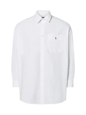 Polo Ralph Lauren Damska bluzka koszulowa Kobiety Bawełna biały jednolity,