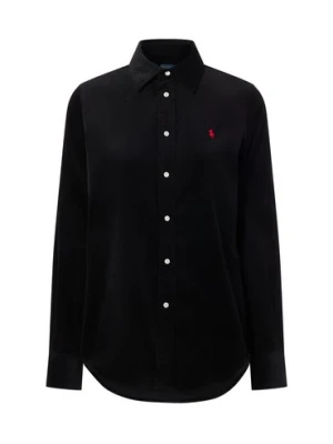 Polo Ralph Lauren Damska koszula sztruksowa Kobiety Bawełna czarny jednolity,