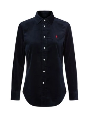 Polo Ralph Lauren Damska koszula sztruksowa Kobiety Bawełna niebieski jednolity,