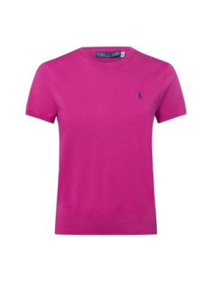 Polo Ralph Lauren Damska koszulka z dzianiny Kobiety Bawełna wyrazisty róż jednolity,