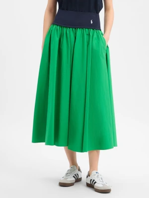 Polo Ralph Lauren Damska spódnica plisowana Kobiety Sztuczne włókno zielony,