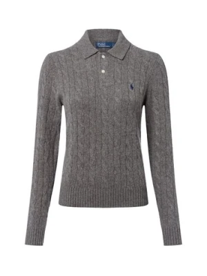 Polo Ralph Lauren Damski sweter z dzianiny z zawartością kaszmiru Kobiety Wełna szary marmurkowy,