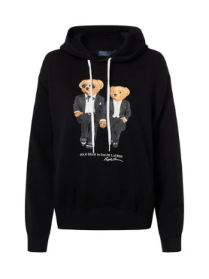 Polo Ralph Lauren Damski sweter z kapturem Kobiety czarny nadruk,
