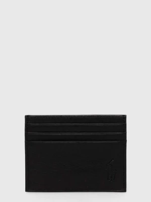 Polo Ralph Lauren etui na karty skórzane kolor czarny 405913722