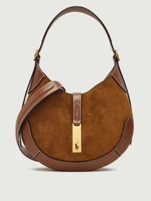 POLO RALPH LAUREN Hobo ID | zamsz | z dodatkiem skóry