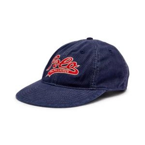 POLO RALPH LAUREN Jeansowa bejsbolówka | z dodatkiem skóry