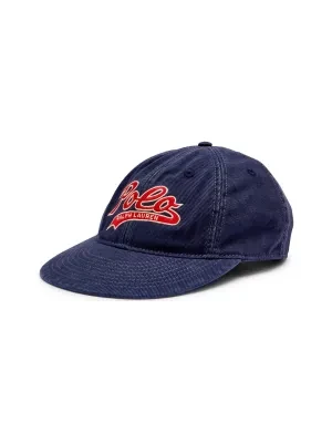 POLO RALPH LAUREN Jeansowa bejsbolówka | z dodatkiem skóry