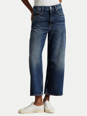 Polo Ralph Lauren Jeansy 211969378001 Granatowy Wide Leg