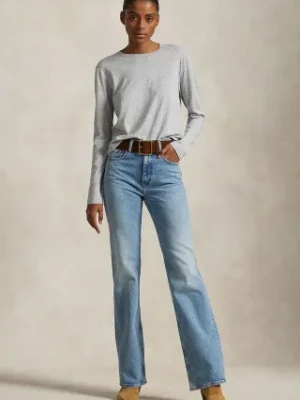 Polo Ralph Lauren jeansy bawełniane damskie high waist 211970178