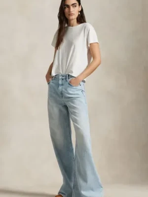 Polo Ralph Lauren jeansy damskie kolor niebieski 211959043