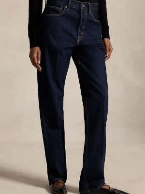 Polo Ralph Lauren jeansy straight damskie granatowy