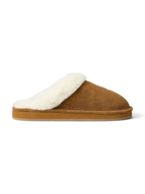 Polo Ralph Lauren kapcie damskie zamszowe Kayleigh Br brązowy