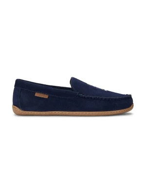 Polo Ralph Lauren kapcie zamszowe Brenan Bear męskie kolor granatowy 843955398001