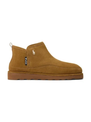 Polo Ralph Lauren kapcie zamszowe Reade Hi kolor brązowy 843981606002