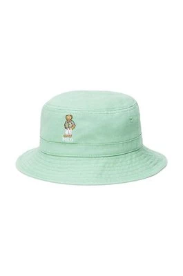 Polo Ralph Lauren kapelusz bawełniany dziecięcy kolor zielony bawełniany