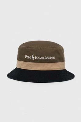Polo Ralph Lauren kapelusz bawełniany kolor zielony bawełniany 710950139001
