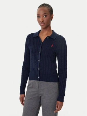 Polo Ralph Lauren Kardigan 211971881501 Granatowy Slim Fit