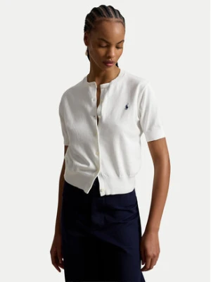 Polo Ralph Lauren Kardigan 211A12718001 Biały Regular Fit