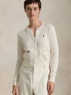 Polo Ralph Lauren kardigan bawełniany damski kolor biały 211959296