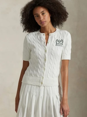 Polo Ralph Lauren kardigan bawełniany damski kolor biały 211970523
