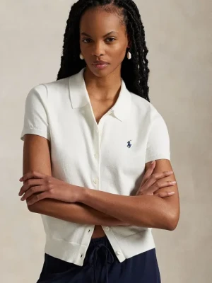 Polo Ralph Lauren kardigan bawełniany damski kolor biały lekki 211965764
