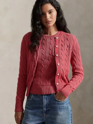 Polo Ralph Lauren kardigan bawełniany damski kolor czerwony 211971868