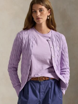 Polo Ralph Lauren kardigan bawełniany damski kolor fioletowy 211971868