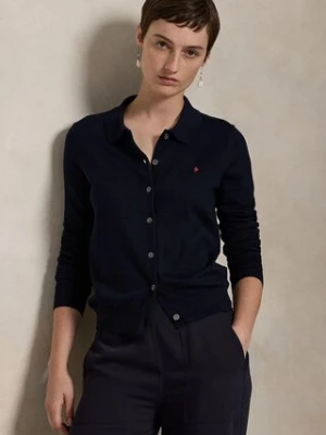 Polo Ralph Lauren kardigan bawełniany damski kolor niebieski lekki 211959285