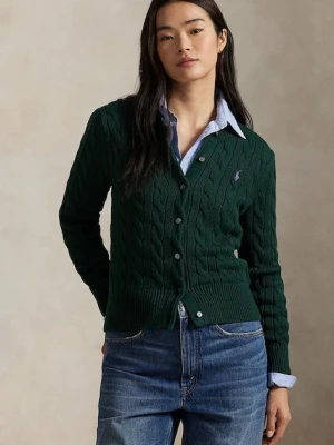 Polo Ralph Lauren kardigan bawełniany damski kolor zielony 211971868